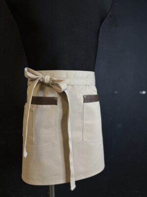 Beżowa zapaska z kieszeniami